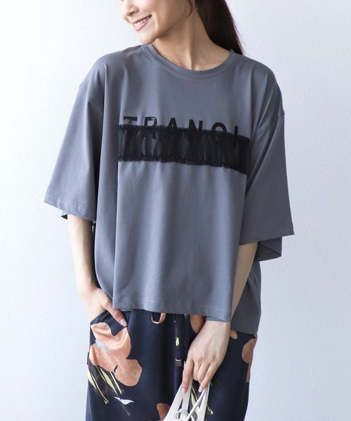 TRANOI（トラノイ）の「TRANOIワイドTシャツ（Tシャツ/カットソー・レディース・ホワイト・38）」の6枚目の写真