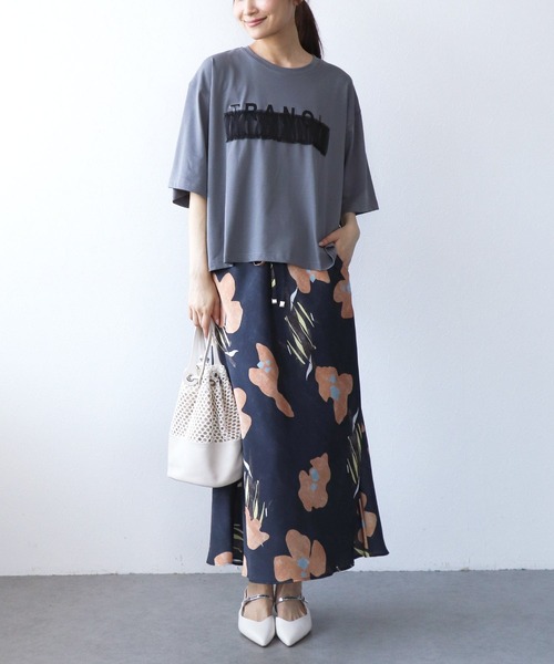 TRANOI（トラノイ）の「TRANOIワイドTシャツ（Tシャツ/カットソー・レディース・ホワイト・38）」の7枚目の写真