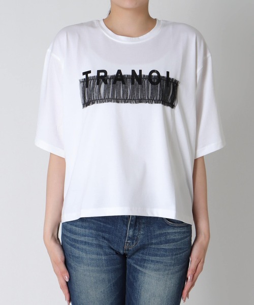 TRANOI（トラノイ）の「TRANOIワイドTシャツ（Tシャツ/カットソー・レディース・ホワイト・38）」の10枚目の写真