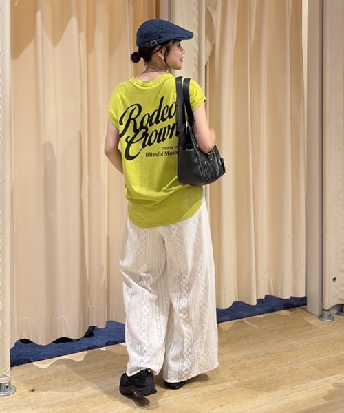 RODEO CROWNS WIDE BOWL(ロデオクラウンズワイドボウル)の「サイド切替レースパンツ(その他パンツ・レディース・ホワイト/ブラック・FREE)」の20枚目の写真