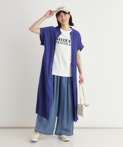 HONEYSUCKLE ROSE(ハニーサックルローズ)の「ボタンアキシャツワンピース(ワンピース・レディース・ブラック/ブルー系その他・04/05)」の2枚目の写真