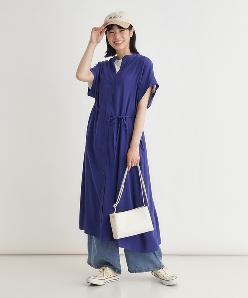 HONEYSUCKLE ROSE(ハニーサックルローズ)の「ボタンアキシャツワンピース(ワンピース・レディース・ブラック/ブルー系その他・04/05)」の4枚目の写真