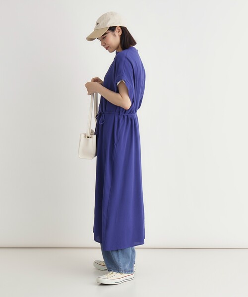HONEYSUCKLE ROSE(ハニーサックルローズ)の「ボタンアキシャツワンピース(ワンピース・レディース・ブラック/ブルー系その他・04/05)」の5枚目の写真