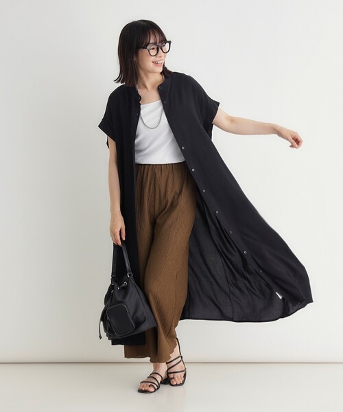 HONEYSUCKLE ROSE(ハニーサックルローズ)の「ボタンアキシャツワンピース(ワンピース・レディース・ブラック/ブルー系その他・04/05)」の8枚目の写真