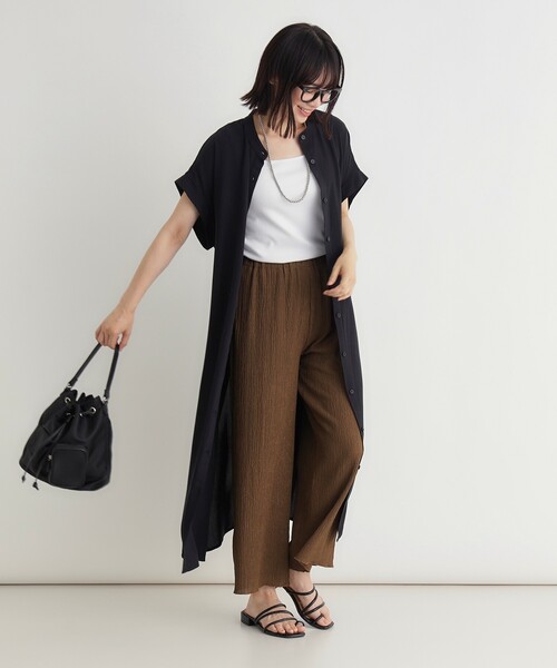 HONEYSUCKLE ROSE(ハニーサックルローズ)の「ボタンアキシャツワンピース(ワンピース・レディース・ブラック/ブルー系その他・04/05)」の12枚目の写真