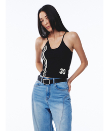 Line Tank Top Black