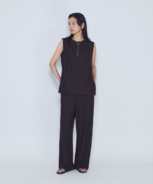 1er Arrondissement(プルミエアロンディスモン)の「クリアーリブショルダータックノースリーブトップス(Tシャツ/カットソー・レディース・ブラック系その他3/ブラウン系その他5・FREE)」の10枚目の写真