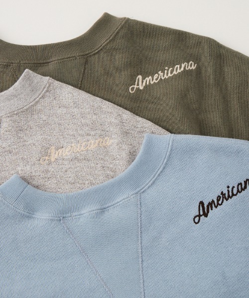AMERICANA（アメリカーナ）の「【WEB先行予約】[Americana/アメリカーナ] 別注 AC ワッペン カットオフスウェット（スウェット・レディース・グレイッシュブルー/杢グレー/ブラウン・ONESIZE）」の12枚目の写真
