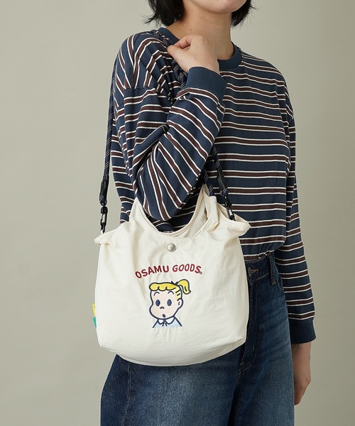 OSAMU GOODS(オサムグッズ)の「【unify × OSAMU GOODS(オサムグッズ)】軽撥水 ショルダーバッグ ハンドバッグ OTNS-02(ショルダーバッグ・レディース・グレー/ネイビー/ブルーグリーン/キャメル/レッド/アイボリー・ONE SIZE)」の20枚目の写真