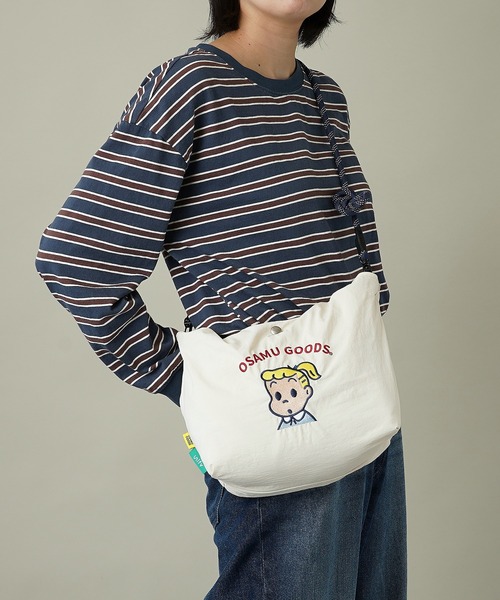 OSAMU GOODS(オサムグッズ)の「【unify × OSAMU GOODS(オサムグッズ)】軽撥水 ショルダーバッグ ハンドバッグ OTNS-02(ショルダーバッグ・レディース・グレー/ネイビー/ブルーグリーン/キャメル/レッド/アイボリー・ONE SIZE)」の16枚目の写真