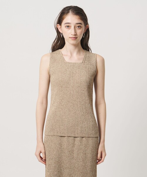 UNITED ARROWS(ユナイテッドアローズ)の「ノースリーブ カラー ニット ‐ウォッシャブル‐(タンクトップ・レディース・ケリーグリーン/ブラウン系・FREE)」の11枚目の写真