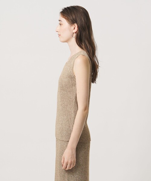 UNITED ARROWS(ユナイテッドアローズ)の「ノースリーブ カラー ニット ‐ウォッシャブル‐(タンクトップ・レディース・ケリーグリーン/ブラウン系・FREE)」の12枚目の写真
