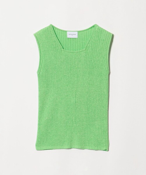 UNITED ARROWS(ユナイテッドアローズ)の「ノースリーブ カラー ニット ‐ウォッシャブル‐(タンクトップ・レディース・ケリーグリーン/ブラウン系・FREE)」の14枚目の写真
