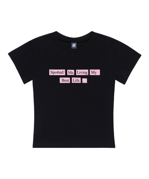 PAGESIISII(ページシシ)の「ベストライフプリンティングスリムフィット半袖Tシャツブラック(Tシャツ/カットソー・レディース・その他・MEDIUM)」の3枚目の写真