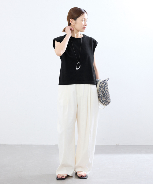 IENA（イエナ）の「《手洗い可能》パワーショルダースリーブレスニット（ニット/セーター・レディース・ブラック/チャコールグレー・FREE）」の22枚目の写真