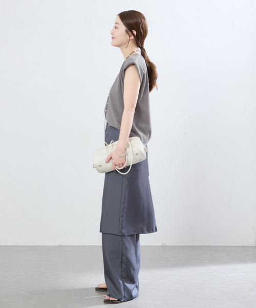 IENA（イエナ）の「《手洗い可能》パワーショルダースリーブレスニット（ニット/セーター・レディース・ブラック/チャコールグレー・FREE）」の20枚目の写真