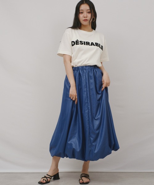 palm RICHE(ポームリシュ)の「バルーンSK(スカート・レディース・カーキ/アイボリー/ブラック/ブルー・M)」の1枚目の写真