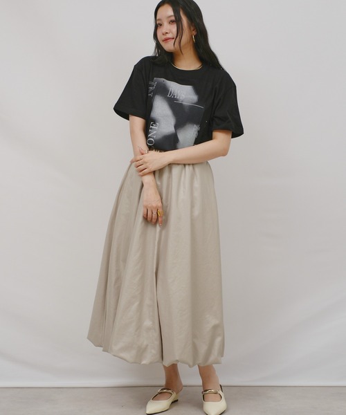 palm RICHE(ポームリシュ)の「バルーンSK(スカート・レディース・カーキ/アイボリー/ブラック/ブルー・M)」の9枚目の写真