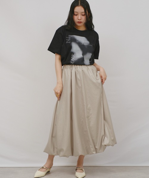palm RICHE(ポームリシュ)の「バルーンSK(スカート・レディース・カーキ/アイボリー/ブラック/ブルー・M)」の5枚目の写真