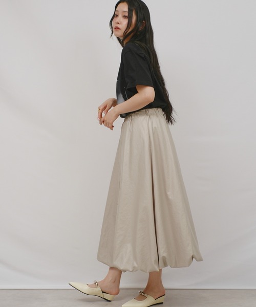 palm RICHE(ポームリシュ)の「バルーンSK(スカート・レディース・カーキ/アイボリー/ブラック/ブルー・M)」の10枚目の写真