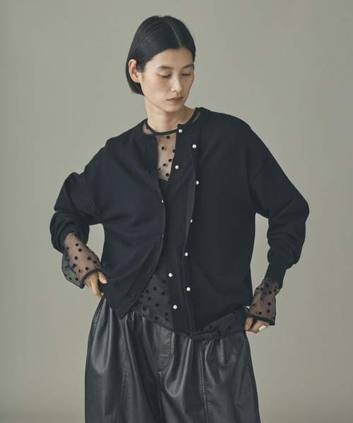 Curensology(カレンソロジー)の「Curensology(カレンソロジー)/フロッキードットブラウス(シャツ/ブラウス・レディース・ブラック/オフホワイト・FREE)」の12枚目の写真