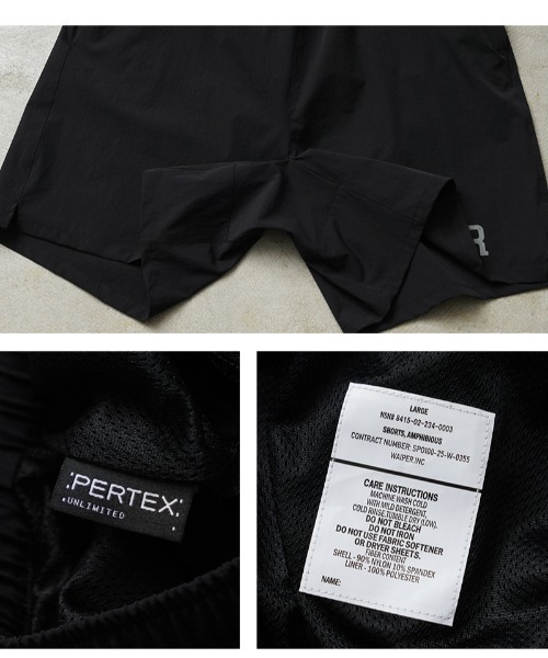 WAIPER.inc(ワイパーインク)の「WAIPER.inc 米軍 U.S.ARMY AMP トレーニングショーツ REFLECTIVE LOGO PERTEX UNLIMITED【WP1085B】(その他パンツ・メンズ・ブラック・M/L)」の2枚目の写真