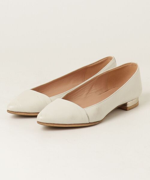 【新品】FABIO RUSCONI フラットシューズ ホワイト　パンプス セール/ブランド古着】フラットパンプス（パンプス）｜Fabio Rusconi