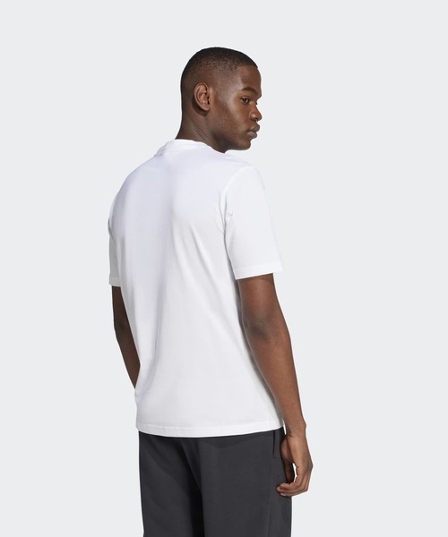 adidas（アディダス）の「エッセンシャルズ ビッグロゴ 半袖Tシャツ / アディダス adidas（Tシャツ/カットソー・メンズ・ホワイト×ブラック・XX-LARGE/3XL/LARGE/MEDIUM/SMALL/X-LARGE/X-SMALL）」の2枚目の写真