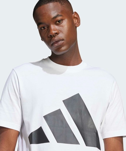 adidas（アディダス）の「エッセンシャルズ ビッグロゴ 半袖Tシャツ / アディダス adidas（Tシャツ/カットソー・メンズ・ホワイト×ブラック・XX-LARGE/3XL/LARGE/MEDIUM/SMALL/X-LARGE/X-SMALL）」の3枚目の写真