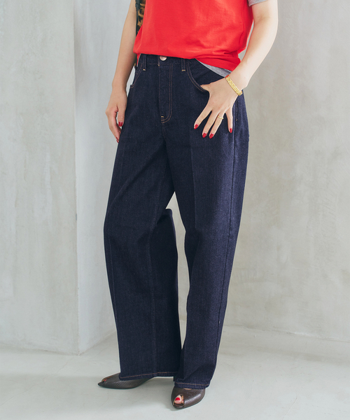 Spick & Span(スピックアンドスパン)の「RED CARD TOKYO / レッドカード トーキョー Seattle(デニムパンツ・レディース・ダークブルー/ネイビー・23/24/25)」の19枚目の写真