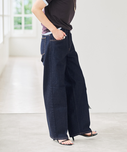 Spick & Span(スピックアンドスパン)の「RED CARD TOKYO / レッドカード トーキョー Seattle(デニムパンツ・レディース・ダークブルー/ネイビー・23/24/25)」の6枚目の写真