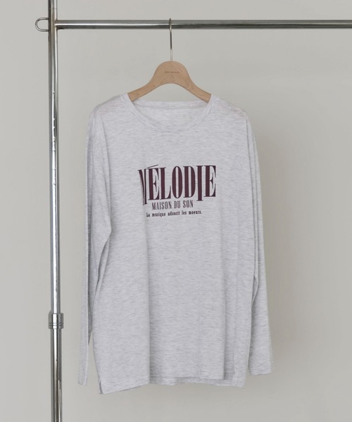 Doux archives(ドゥアルシーヴ)の「MELODIEロゴロンTee(Tシャツ/カットソー・レディース・オフホワイト/グレー/ブラウン・FREE)」の20枚目の写真