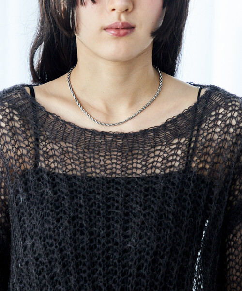 FREAK'S STORE（フリークスストア）の「モヘア混　アルパカ ローゲージニット/ルーズニットプルオーバー（ニット/セーター・レディース・ピンク/グリーン/チャコール・ﾌﾘ-）」の13枚目の写真