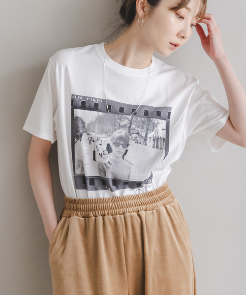 Couture d'adam(クチュールドアダム)の「COUTURE D'ADAM T-Shirt/Jane Shades W Frame(Tシャツ/カットソー・レディース・チャコールグレー/ホワイト・38)」の12枚目の写真