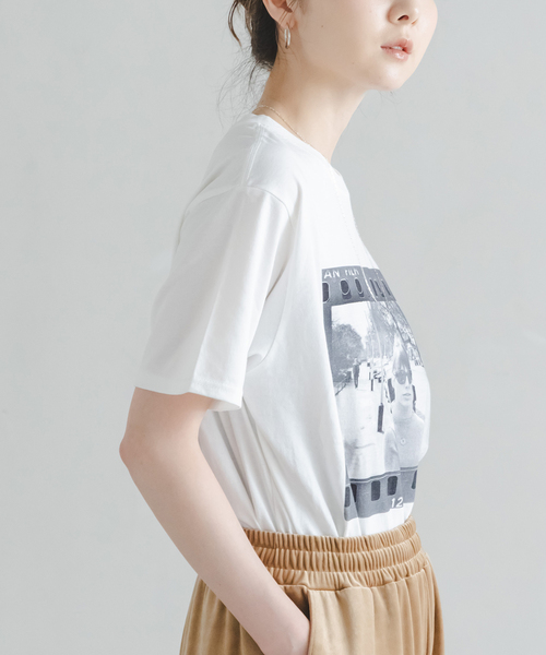 Couture d'adam(クチュールドアダム)の「COUTURE D'ADAM T-Shirt/Jane Shades W Frame(Tシャツ/カットソー・レディース・チャコールグレー/ホワイト・38)」の14枚目の写真