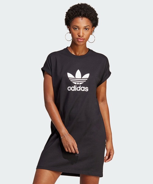激レア　 アディダス ワンピース ブラック ロング　　半袖 セール/ブランド古着】半袖ワンピース（ワンピース）｜adidas