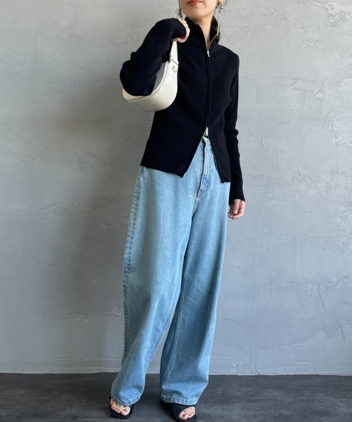 YAHKI（ヤーキ）の「【WEB先行予約】[YAHKI/ヤーキ] フェイクレザー 2WAY ハーフムーンバッグ(WEB限定)（ショルダーバッグ・レディース・ブラック/アイボリー・ONE SIZE）」の12枚目の写真