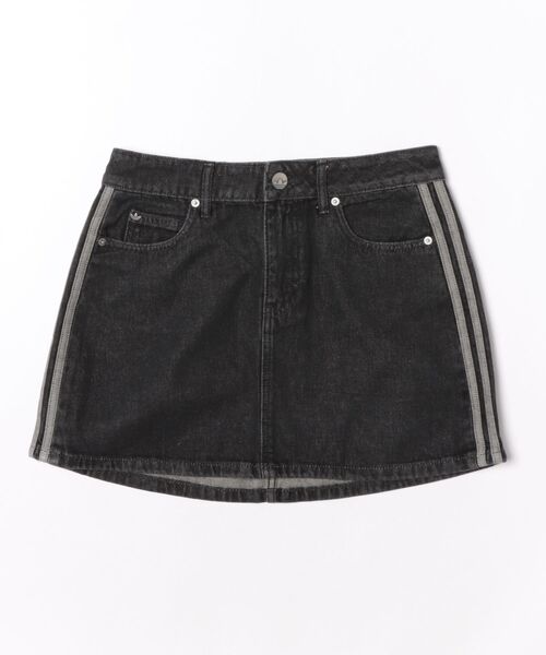 adidas(アディダス)の「3 STRIPES MINI SKIRT DENIM KQ6485(スカート・メンズ・ブラック・X-LARGE/MEDIUM/LARGE)」の1枚目の写真