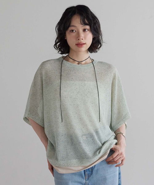 HEART MARKET(ハートマーケット)の「フェイクレイヤードプルオーバー(ニット/セーター・レディース・ブラック/グレー/ピンク/ミント/オートミール・FREE)」の4枚目の写真