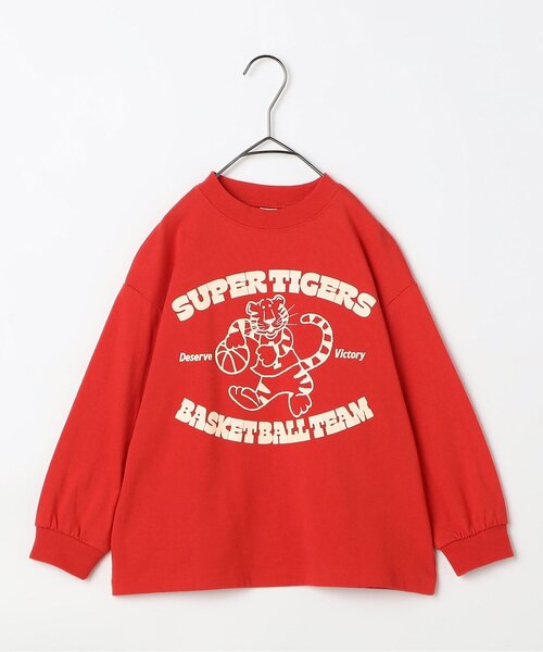 p.premier（ピードットプルミエ）の「イロチ買いしたいバリエーショングラフィックロンT（Tシャツ/カットソー・キッズ・ブルー/キャメル/グリーン/パープル/ブラウン/アイボリー/ネイビー/レッド/オフホワイト/マスタード/イエロー/ターコイズブルー・120/100/110/80/90/130/140）」の12枚目の写真
