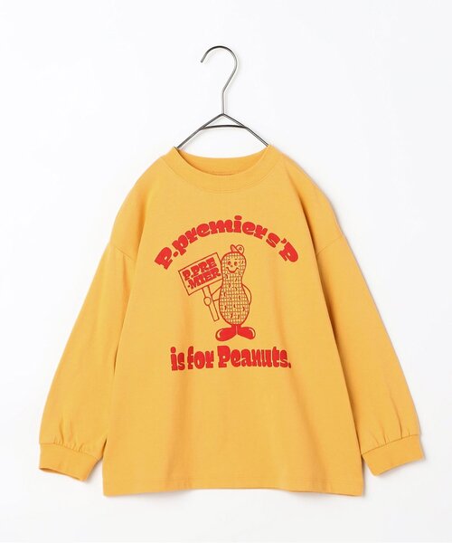 p.premier（ピードットプルミエ）の「イロチ買いしたいバリエーショングラフィックロンT（Tシャツ/カットソー・キッズ・ブルー/キャメル/グリーン/パープル/ブラウン/アイボリー/ネイビー/レッド/オフホワイト/マスタード/イエロー/ターコイズブルー・120/100/110/80/90/130/140）」の9枚目の写真