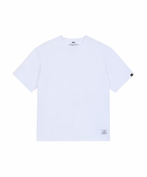 Alpha Industries(アルファインダストリーズ)の「Alpha Industries/アルファ インダストリーズ/ESSENTIAL RELAXED FIT TEE (DESTINATION)/エッセンシャル リラックスフィットTシャツ デスティネーション(Tシャツ/カットソー・メンズ・ホワイト/グレー・S/M/L/XL)」の8枚目の写真