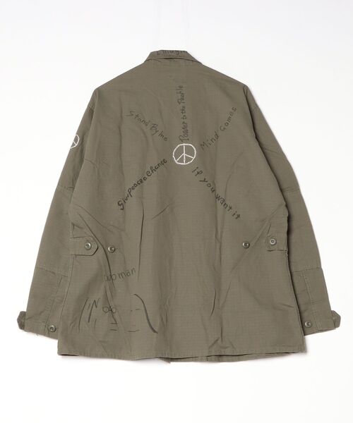 THRIFTY LOOK(スリフティールック)の「THRIFTY LOOK / スリフティールック DOODLE US MADE BDU JACKET COTTON RIPSTOP LONG BDUジャケット リメイク(ミリタリージャケット・メンズ・オリーブ・LARGE/X-LARGE)」の16枚目の写真