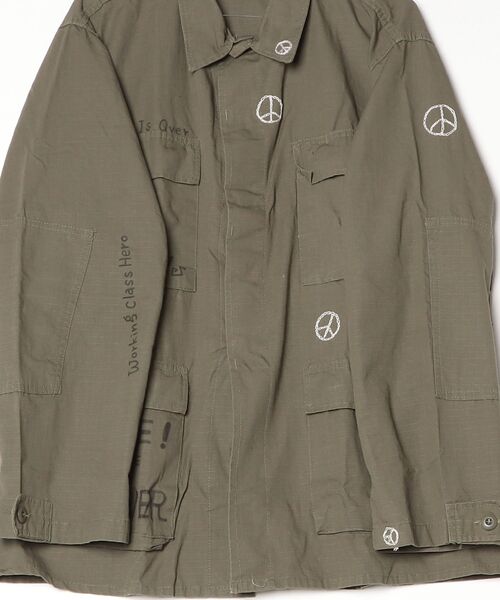 THRIFTY LOOK(スリフティールック)の「THRIFTY LOOK / スリフティールック DOODLE US MADE BDU JACKET COTTON RIPSTOP LONG BDUジャケット リメイク(ミリタリージャケット・メンズ・オリーブ・LARGE/X-LARGE)」の17枚目の写真