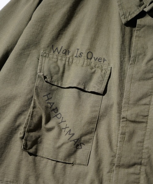 THRIFTY LOOK(スリフティールック)の「THRIFTY LOOK / スリフティールック DOODLE US MADE BDU JACKET COTTON RIPSTOP LONG BDUジャケット リメイク(ミリタリージャケット・メンズ・オリーブ・LARGE/X-LARGE)」の9枚目の写真
