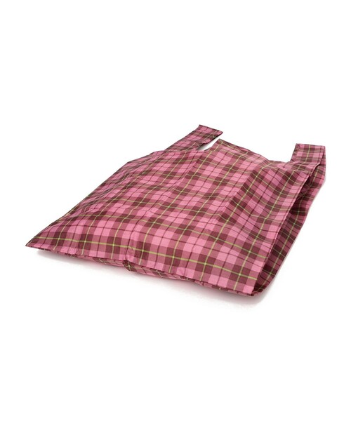 BAGGU(バグー)の「BAGGU: スタンダード タータン チェック(エコバッグ/サブバッグ・レディース・ブルー/ピンク系その他・ONE SIZE)」の4枚目の写真