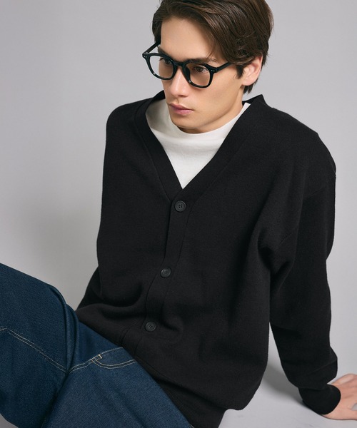 coca(coca)(コカ)の「PBTハイゲージニットカーディガン(カーディガン/ボレロ・メンズ・チャコール/ブラック・L/XL/M)」の3枚目の写真