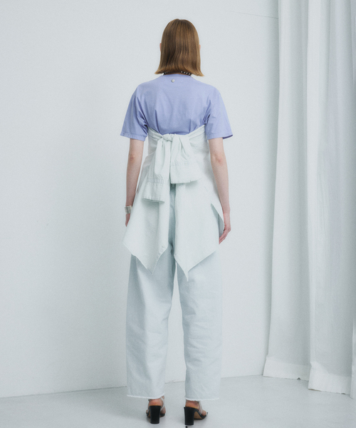 CALMER(カルメール)の「NATURAL DYE T-Shirt / ナチュラルダイTシャツ(Tシャツ/カットソー・レディース・サックスブルー・2/1)」の5枚目の写真