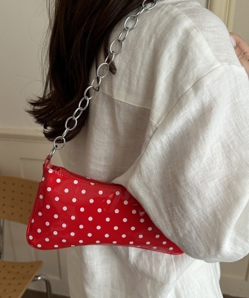 mebole(メボレ)の「dot chain shoulder bag(ショルダーバッグ・レディース・ホワイト/ブラック/レッド・FREE)」の15枚目の写真