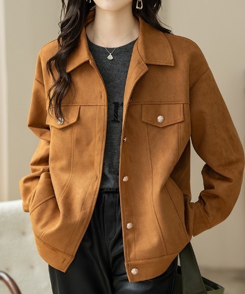 AMAJI(アマジ)の「ポロカラー ジャケット(その他アウター・レディース・オレンジ/ブラック・SMALL/MEDIUM/LARGE/X-LARGE)」の1枚目の写真